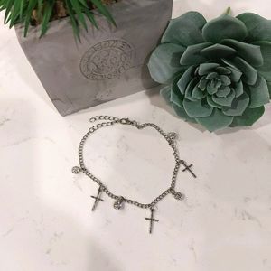 Cross Charm Anklet